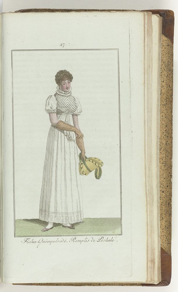 Elegantia, of tijdschrift van mode, luxe en smaak voor dames, November 1807, No. 27: Fichu-Guimpebrodé... (1807) by…