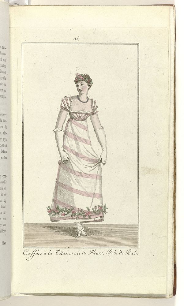 Elegantia, of tijdschrift van mode, luxe en smaak voor dames, Februari 1808, No. 38: Coeffure á la Titus,... (1808) by…