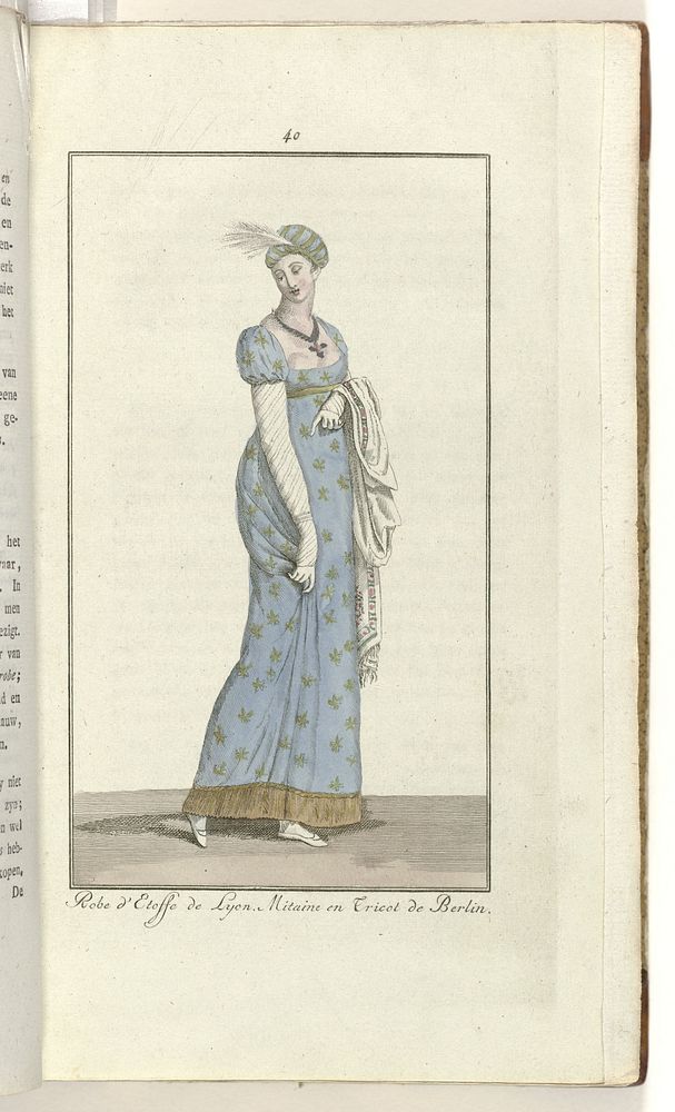 Elegantia, of tijdschrift van mode, luxe en smaak voor dames, Maart 1808, No. 40 : Robe d'Etoffe... (1808) by anonymous and…
