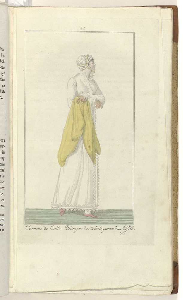 Elegantia, of tijdschrift van mode, luxe en smaak voor dames, April 1808, No. 42: Cornette de Tulle... (1808) by anonymous…
