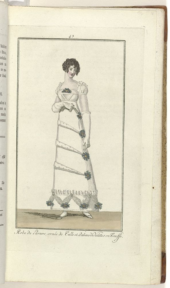 Elegantia, of tijdschrift van mode, luxe en smaak voor dames, April 1808, No. 43: Robe de Parure... (1808) by anonymous and…