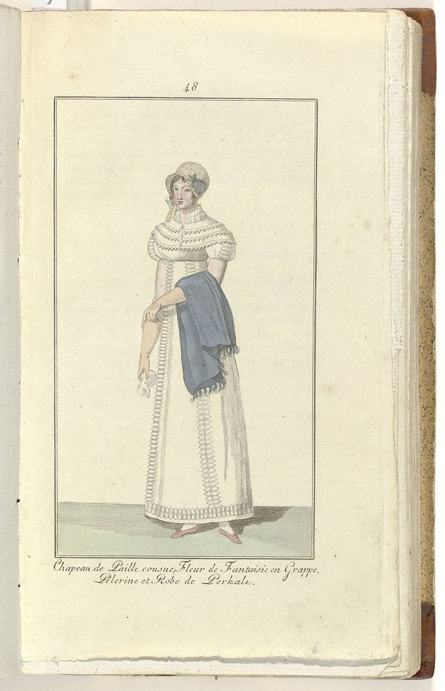 Elegantia, of tijdschrift van mode, luxe en smaak voor dames, Juni 1808, No. 48: Chapeau de Paille cousue... (1808) by…