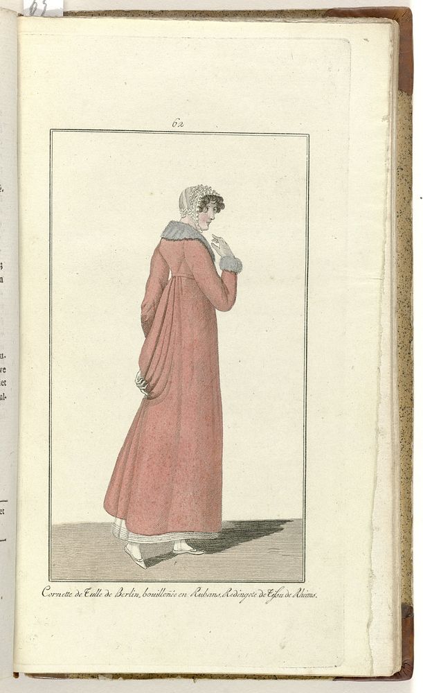 Elegantia, of tijdschrift van mode, luxe en smaak voor dames, November 1808, No. 62 : Cornette de Tulle de Berlin... (1808)…