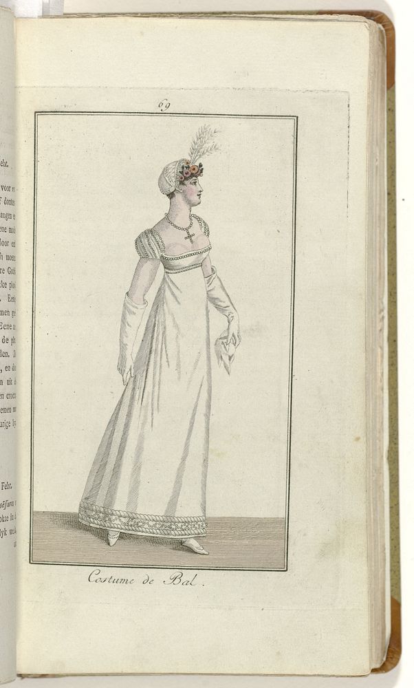 Elegantia, of tijdschrift van mode, luxe en smaak voor dames, Februari 1809, No. 69: Costume de Bal (1809) by anonymous and…