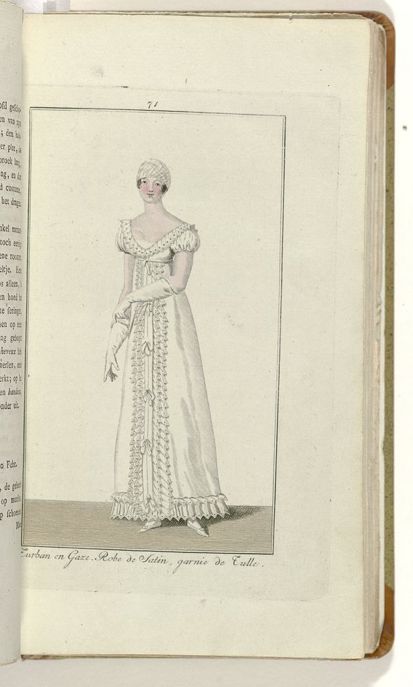 Elegantia, of tijdschrift van mode, luxe en smaak voor dames, Februari 1809, No. 71: Turban en Gaze... (1809) by anonymous…