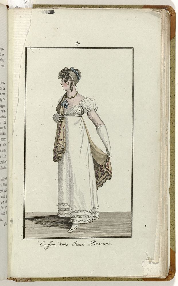 Elegantia, of tijdschrift van mode, luxe en smaak voor dames, September 1809, No. 89: Coeffure d'une Jeune Personne. (1809)…