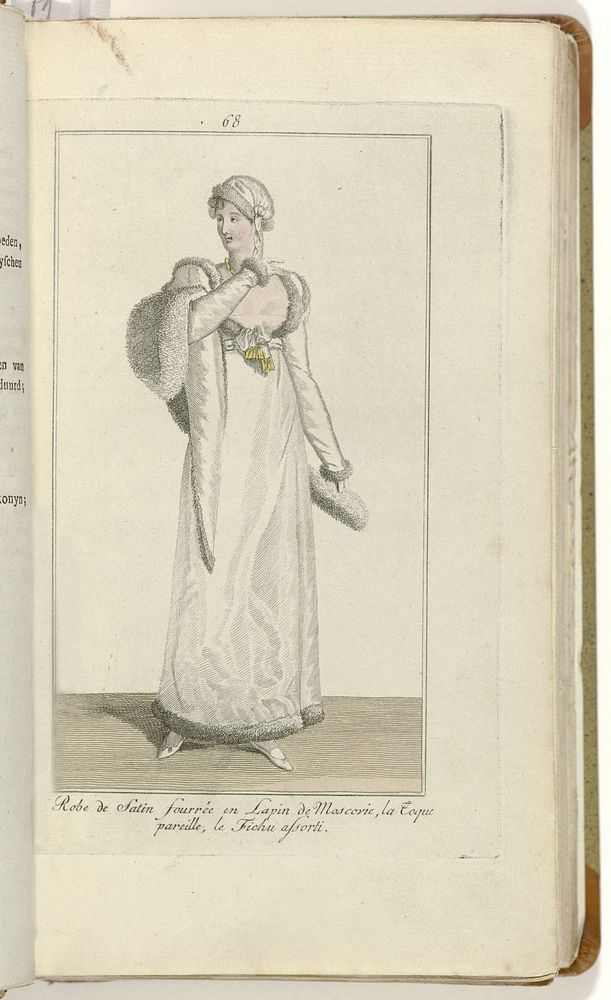 Elegantia, of tijdschrift van mode, luxe en smaak voor dames, Januari 1809, No. 68: Robe de Satin... (1809) by anonymous and…