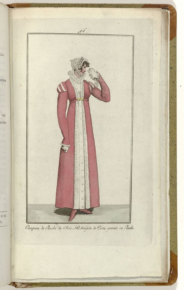 Elegantia, of tijdschrift van mode, luxe en smaak voor dames, December 1809, No. 96: Chapeau de Pluche de Soie... (1809) by…