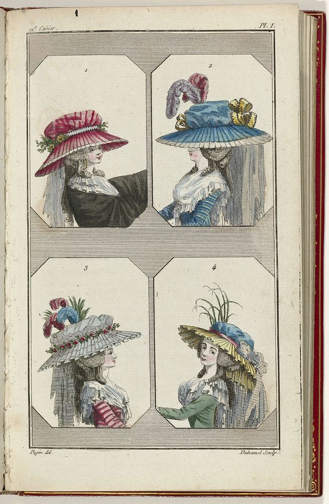 Cabinet des Modes ou les Modes Nouvelles, 1 Mai 1786, pl. I (1786) by A B Duhamel, Pugin and Buisson