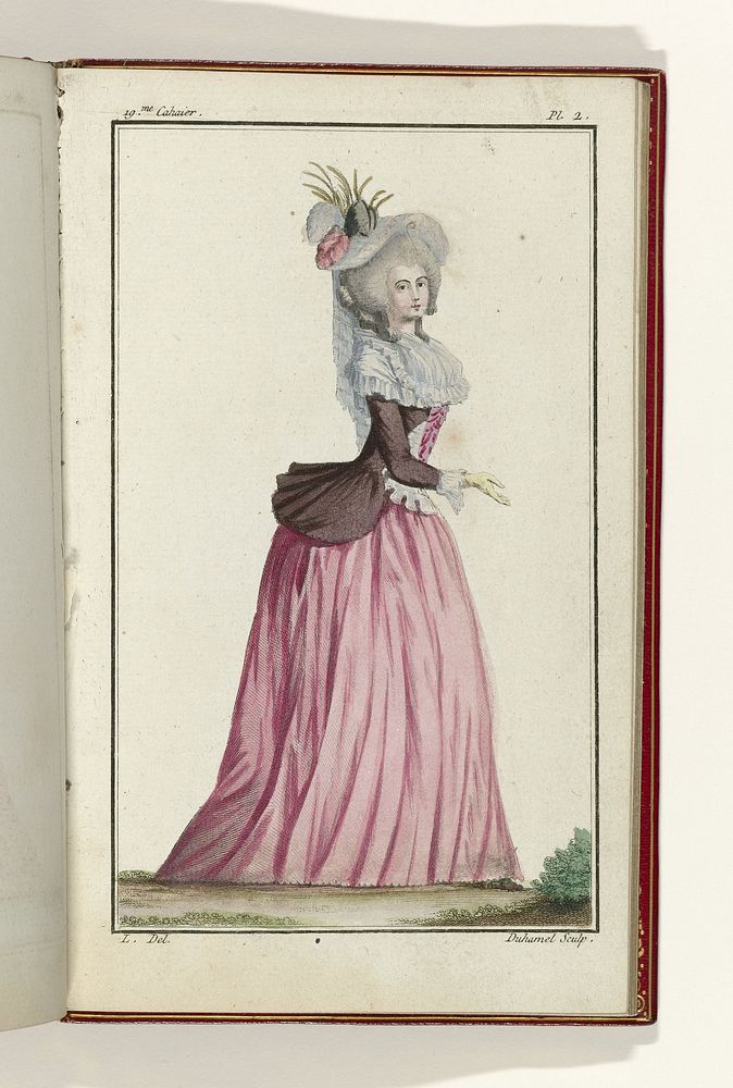 Cabinet des Modes ou les Modes Nouvelles, 15 Aout 1786, pl. 2 (1786) by A B Duhamel, L and Buisson