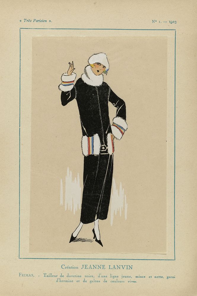 Très Parisien, 1923, No 1: Création JEANNE LANVIN... (1923) by anonymous, Jeanne Lanvin and G P Joumard
