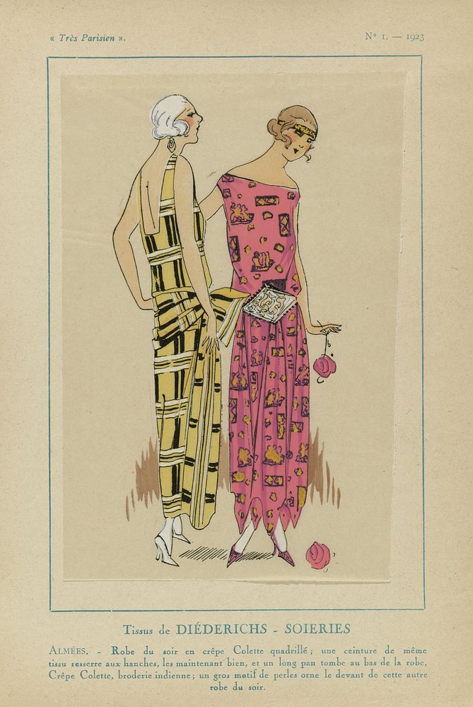 Très Parisien 1923 No 1: Tissus de Diederichs - Soieries (1923) by anonymous, Diederichs Soieries and G P Joumard