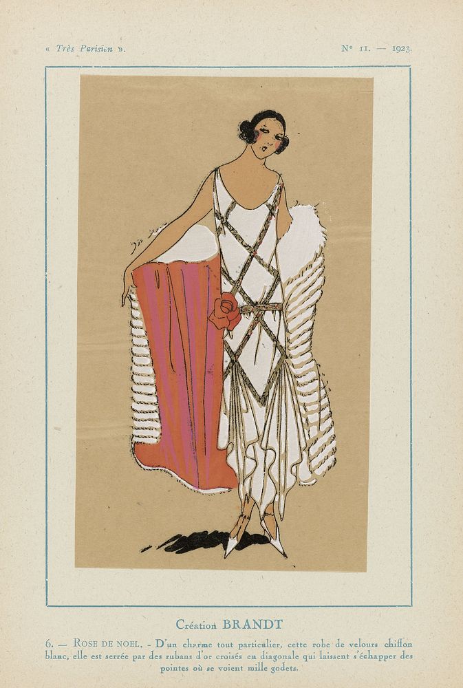 Très Parisien, 1923, No 11: 6.- ROSE DE NOEL. - D'un charme tout particulier... (1923) by anonymous, Brandt and G P Joumard