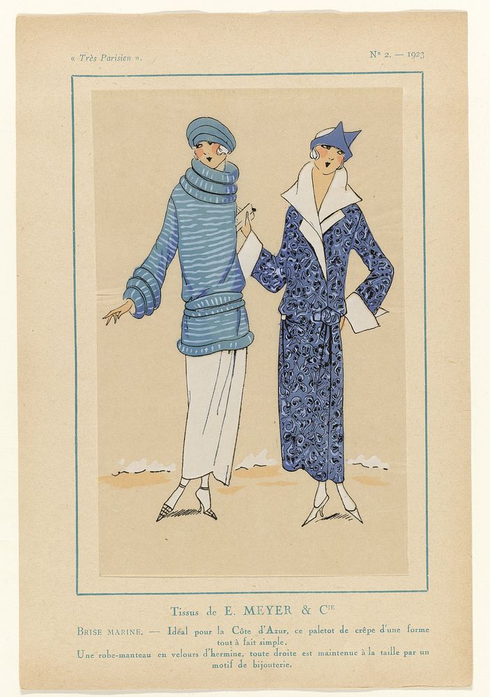 Très Parisien, 1923, No. 2: Tissus de E. MEYER & CIE (1923) by anonymous, E Meyer and Cie and G P Joumard