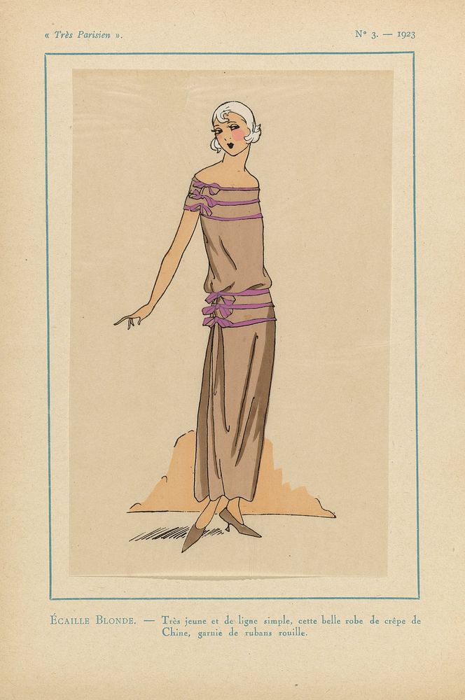 Très Parisien, 1923, No. 3: ÉCAILLE BLONDE (1923) by anonymous and G P Joumard