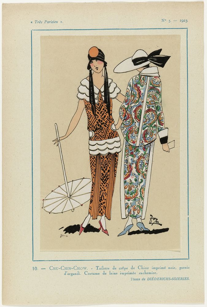 Très Parisien. La Mode, Le Chic, L’Elégance (1923) by anonymous, Diederichs Soieries and G P Joumard