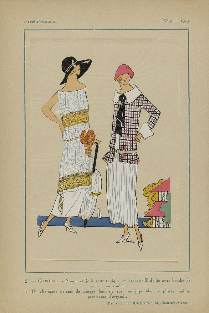 Très Parisien, 1923, No 7: 6. - CABOURG. - Simple et jolie... (1923) by anonymous, Mireille and G P Joumard