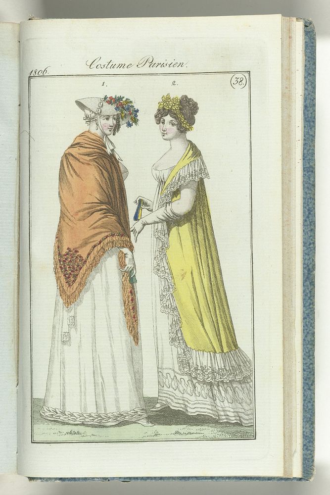 Journal des Dames et des Modes, editie Frankfurt 15 septembre 1806, Costume Parisien (38) (1806) by anonymous and J P Lemaire