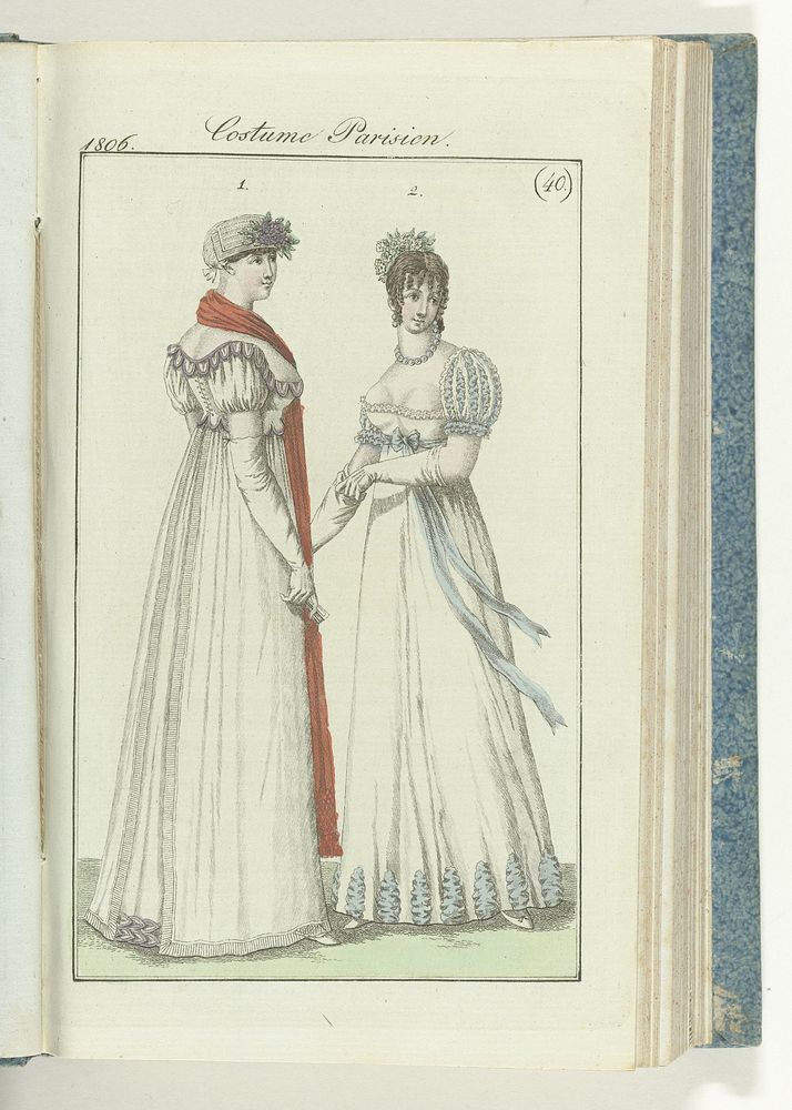 Journal des Dames et des Modes, editie Frankfurt 1 octobre 1806, Costume Parisien (40) (1806) by anonymous and J P Lemaire
