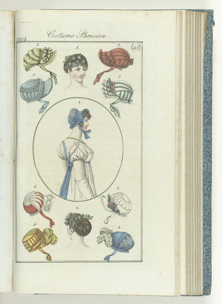 Journal des Dames et des Modes, editie Frankfurt 6 novembre 1808, Costume Parisien ( (45) (1808) by Friedrich Ludwig…