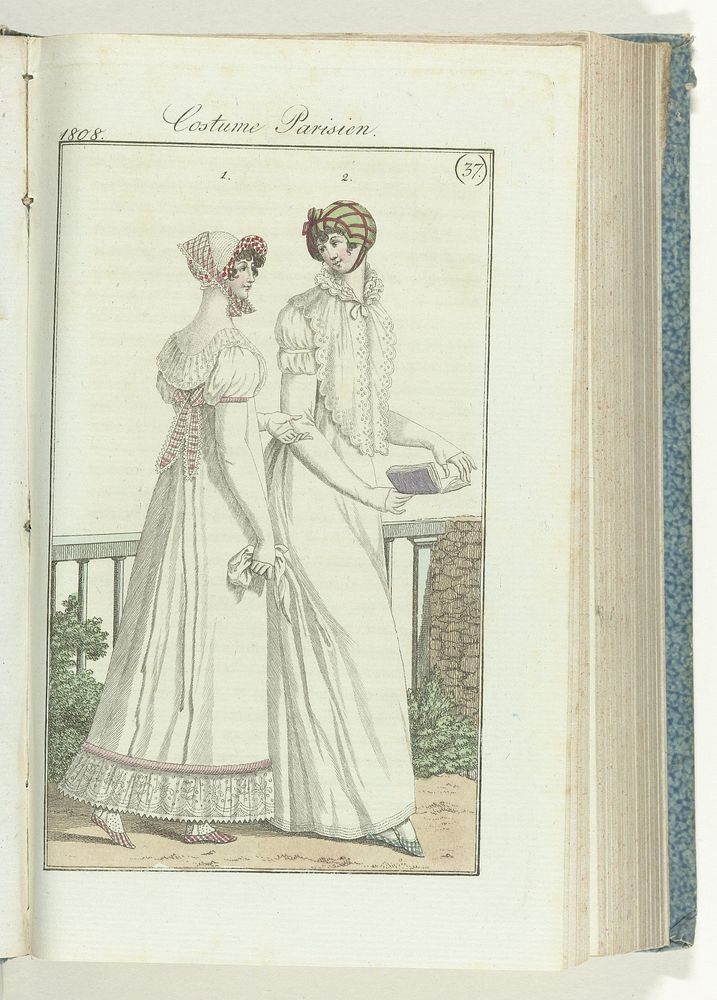 Journal des Dames et des Modes, editie Frankfurt 11 septembre 1808, Costume Parisien (37) (1808) by anonymous and J P Lemaire