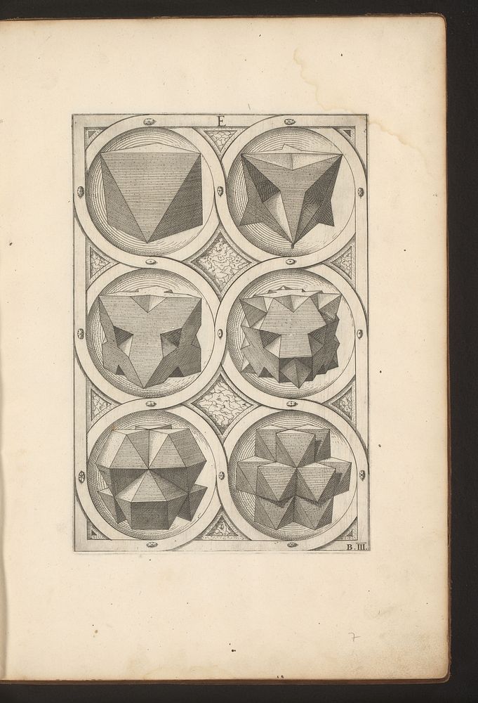 Zes veelvlakken met een octaëder als uitgangspunt (1568) by Jost Amman, Wenzel Jamnitzer and Wenzel Jamnitzer