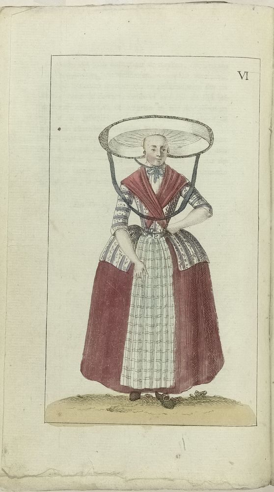 Kabinet van mode en smaak 1791, pl. VI: Friezin (1791) by anonymous and A Loosjes