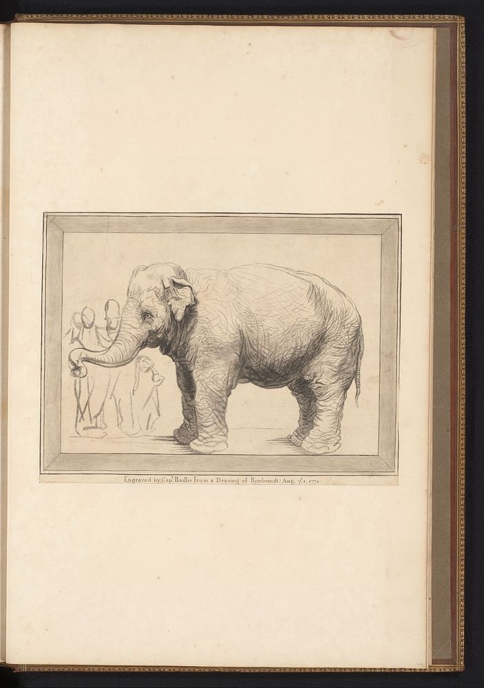 Olifant met omstanders (1778) by William Baillie and Rembrandt van Rijn