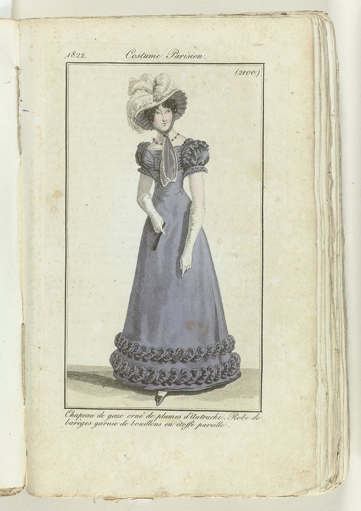 Journal des Dames et des Modes 1822, Costume Parisien (2100) (1822) by anonymous