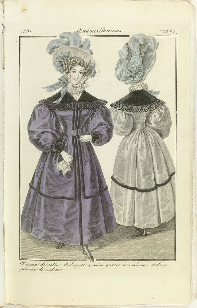 Journal des Dames et des Modes 1830, Costumes Parisiens (2840) (1830) by anonymous
