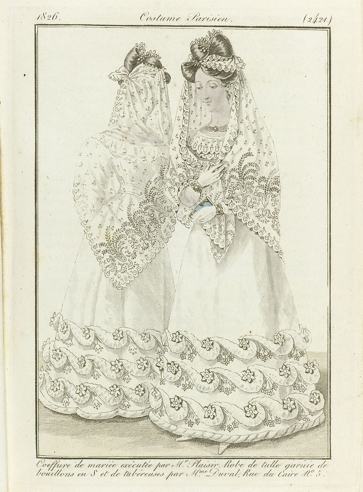 Journal des dames et des modes 1826, Costumes Parisiens (2421) (1826) by anonymous