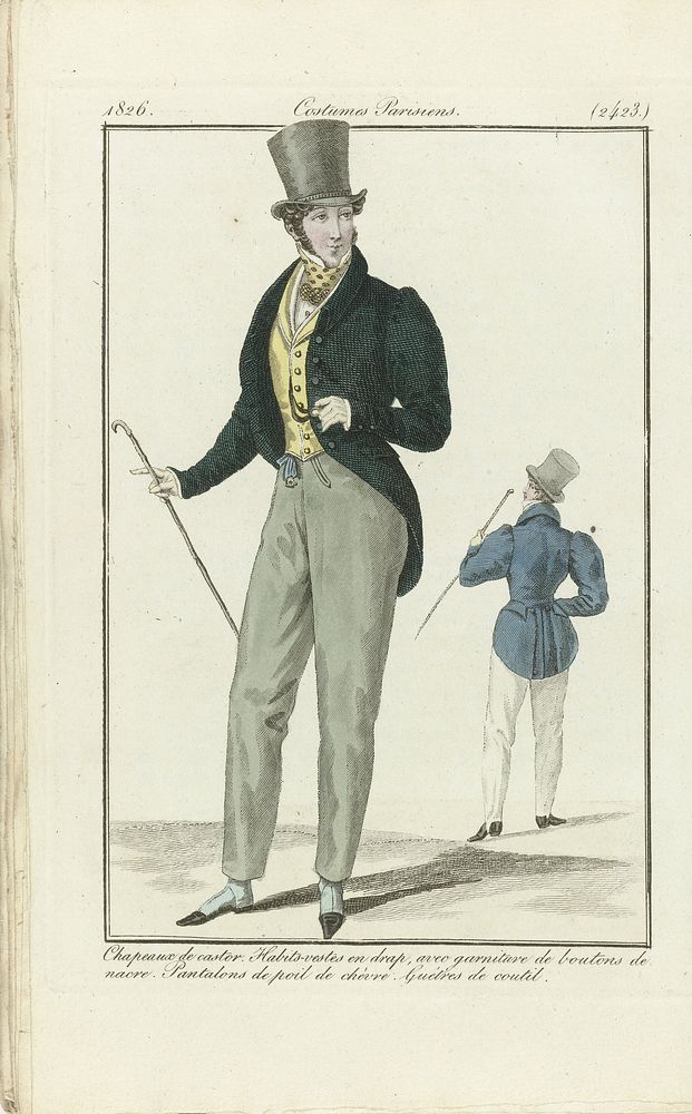 Journal des dames et des modes 1826, Costumes Parisiens (2423) (1826) by anonymous