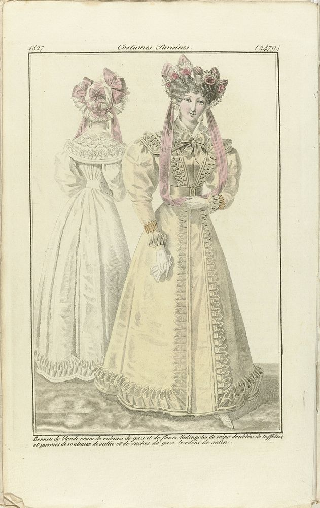 Journal des Dames et des Modes 1827, Costumes Parisiens (2479) (1827) by anonymous