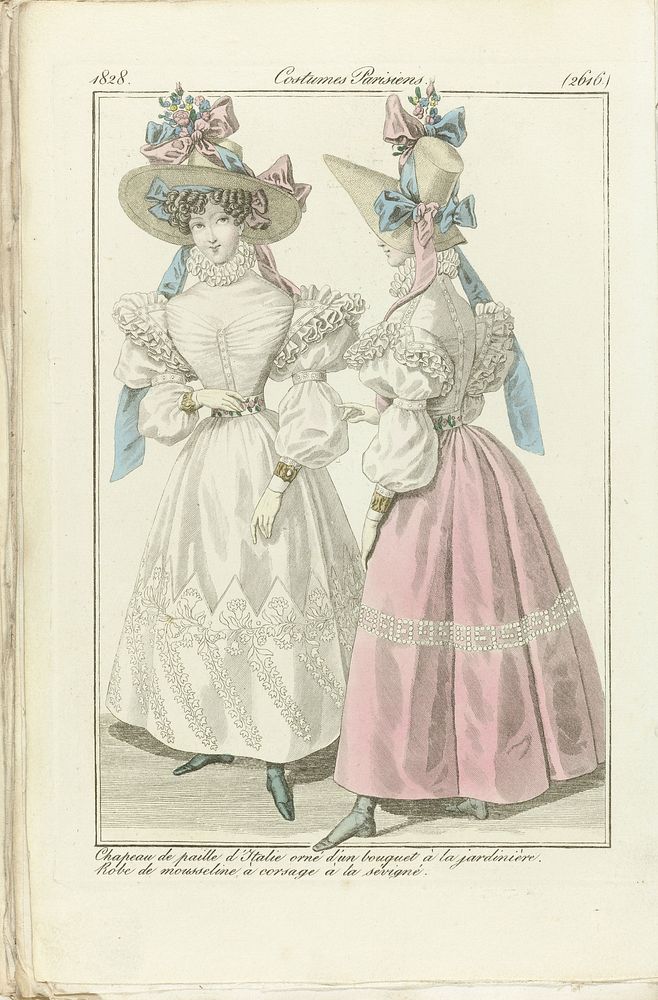 Journal des Dames et des Modes 1828, Costumes Parisiens (2616) (1828) by anonymous