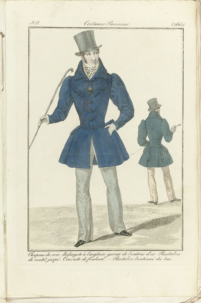 Journal des Dames et des Modes 1828, Costumes Parisiens (2615) (1828) by anonymous