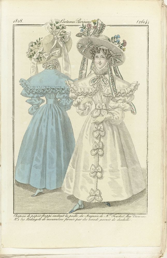Journal des Dames et des Modes 1828, Costumes Parisiens (2614) (1828) by anonymous