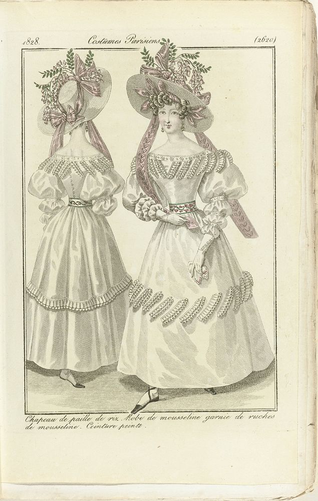 Journal des Dames et des Modes 1828, Costumes Parisiens (2620) (1828) by anonymous