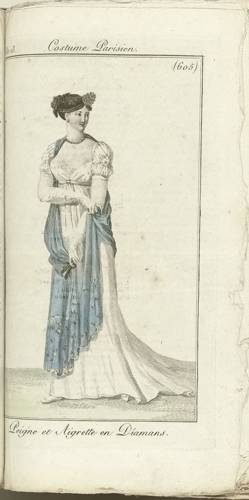 Journal des Dames et des Modes, Costume Parisien, 1805, An 13 (605) Peigne et Aigrette en Diamans (1805) by Horace Vernet…