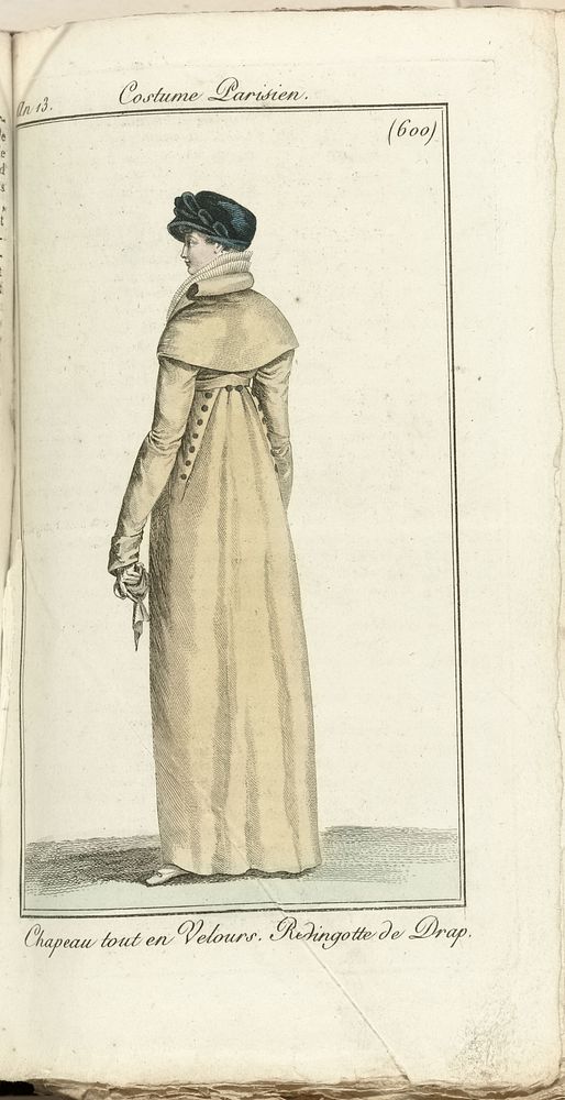 Journal des Dames et des Modes, Costume Parisien, 1805, An 13 (600) Chapeau tout en Velours... (1805) by anonymous and…