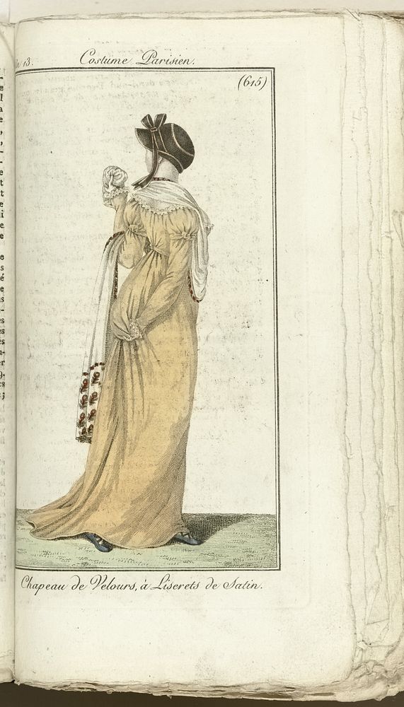 Journal des Dames et des Modes, Costume Parisien, 1805, An 13 (615) Chapeau de Velours, à Liserets de Satin (1805) by Horace…
