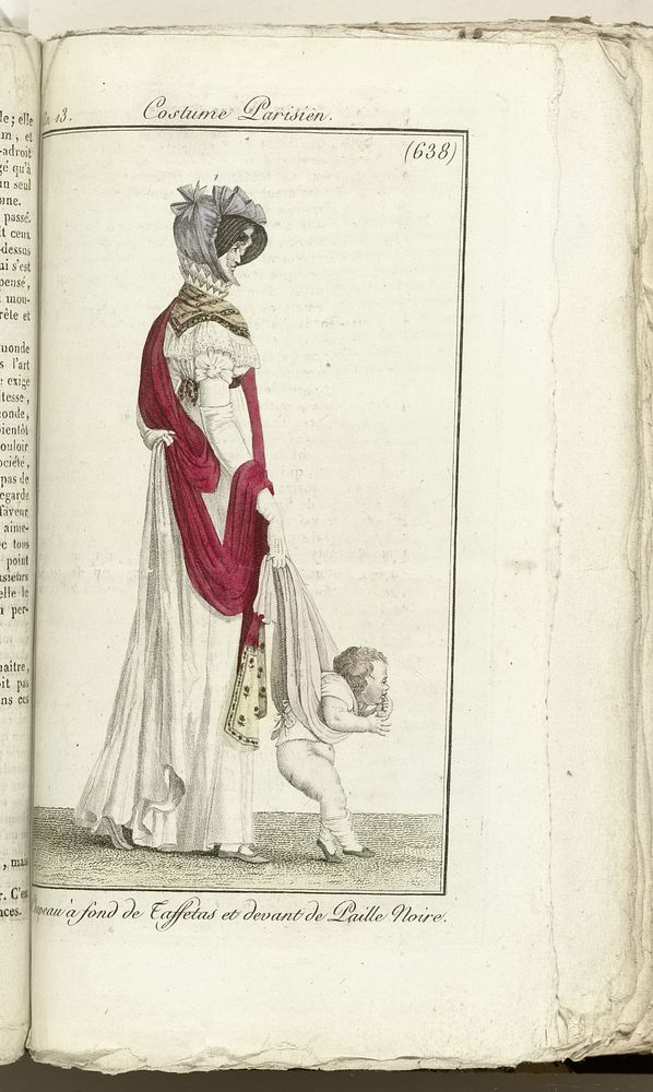 Journal des Dames et des Modes, Costume Parisien, 1805, An 13 (638) Chapeau à fond de Taffetas... (1805) by Horace Vernet…