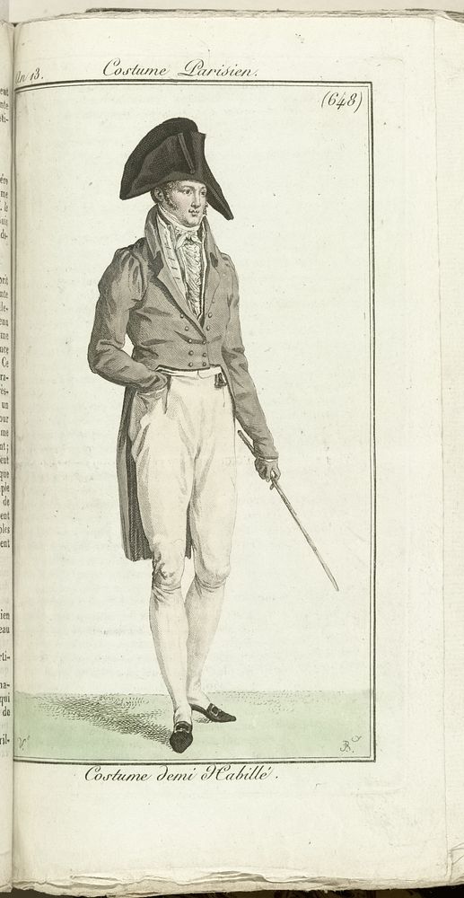 Journal des Dames et des Modes, Costume Parisien, 1805, An 13 (648) Costume demi Habillé (1805) by Pierre Charles Baquoy…