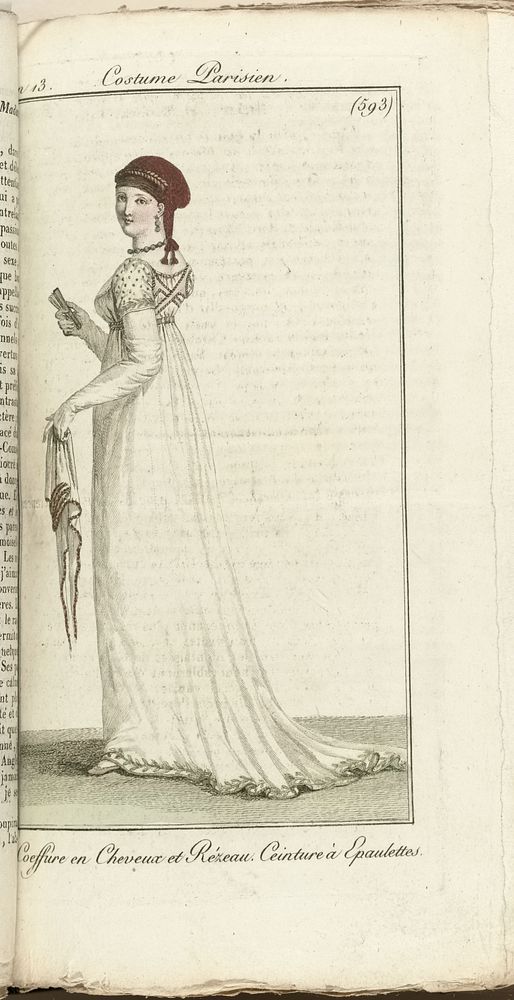 Journal des Dames et des Modes, Costume Parisien, 1805, An 13 (593) Coeffure en Cheveux et Rézeau... (1805) by anonymous and…