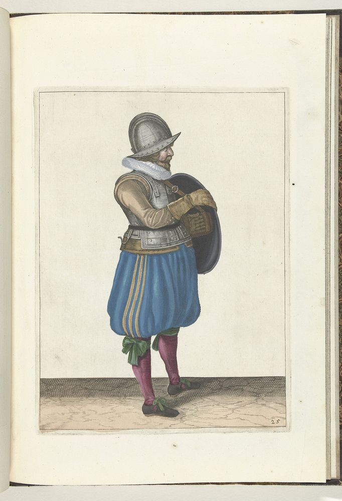 De exercitie met schild en spies: de soldaat trekt zijn arm uit de riem van het schild (nr. 25), 1618 (1616 - 1618) by Adam…