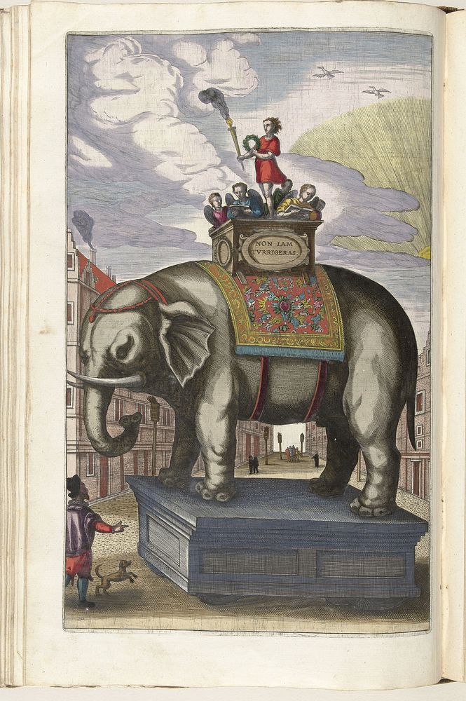 Praalwagen met een olifant, 1599 (1599) by anonymous and Johannes Moretus I
