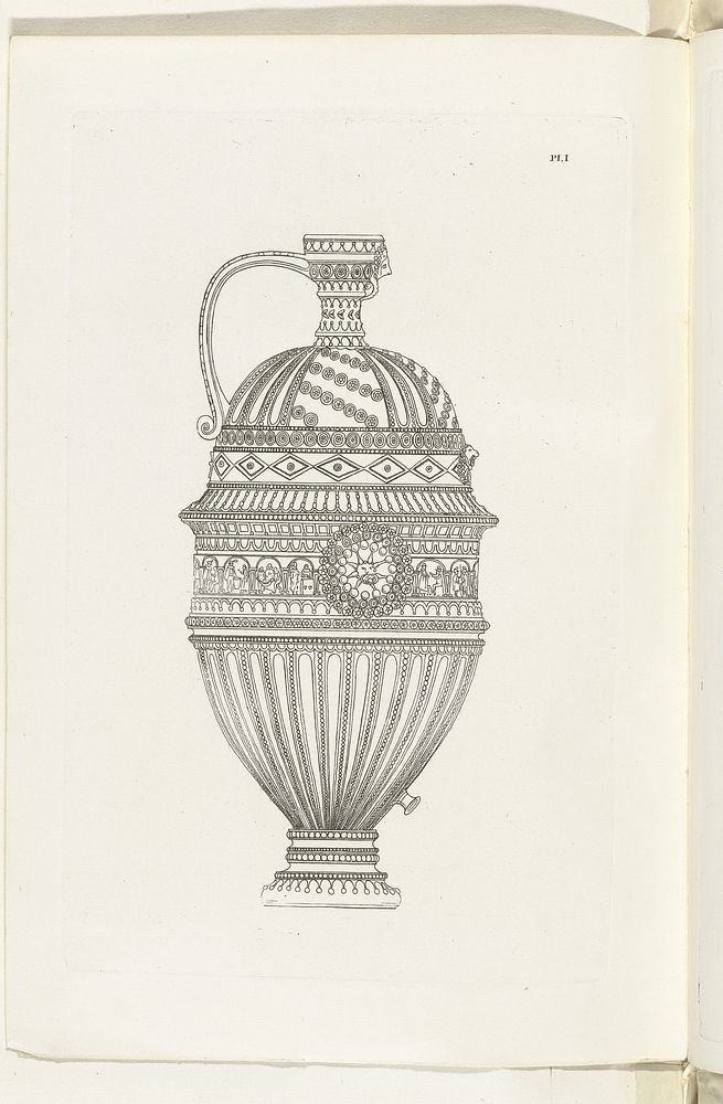 Kan van steengoed, plaat I (1827 - 1829) by Charles Onghena