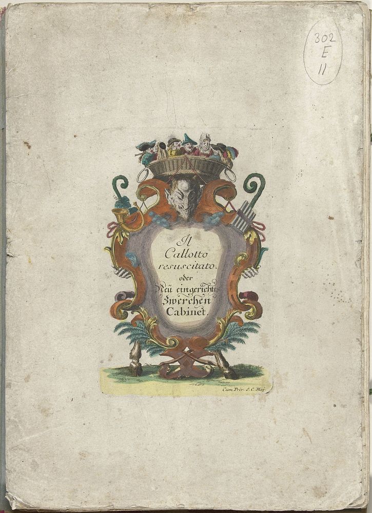 Titelprent voor de serie: Il Callotto resurcitato oder Neu eingerichtes Zwerchen Cabinet, ca. 1710 (1705 - 1715) by Martin…