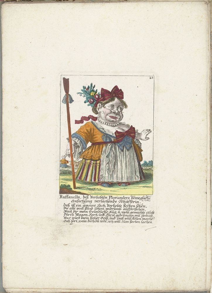 De dwerg Ruffanella als herderin, ca. 1710 (1705 - 1715) by Martin Engelbrecht