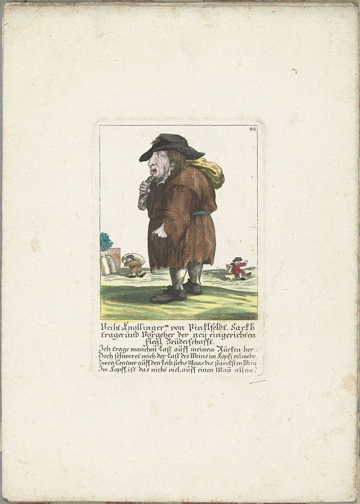 De dwerg Veith Knollinger von Pinklfeldt, ca. 1710 (1705 - 1715) by Martin Engelbrecht