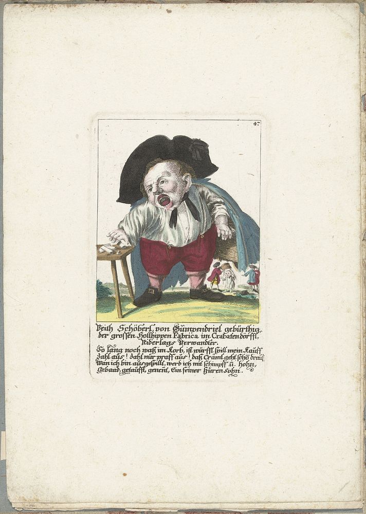 De dwerg Veith Schöberl von Gümpendriel, ca. 1710 (1705 - 1715) by Martin Engelbrecht